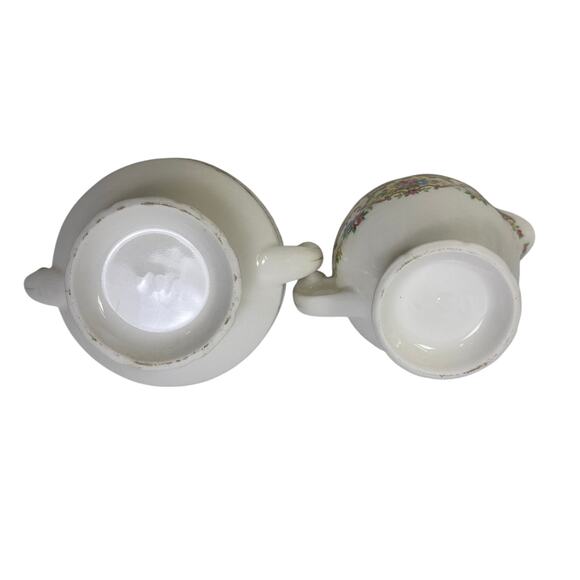 Mount Clemens Pottery 'Mildred' Vintage 1930's Cream Pitcher and Sugar Bowl Set - Picture 6 of 8